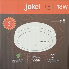 AL1003 LED panel 18W nadgradni okrugli AC220-240V 225x32mm 4000K JOKEL