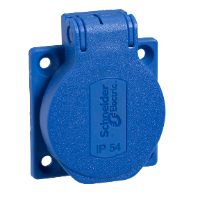 PKS51B PratiKa utičnica - plava - 2P + E - 10/16 A - 250 V - šuko - IP54 - ugradna IP54