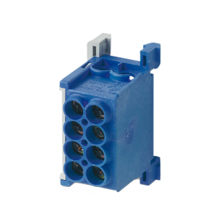 Distributivna stezaljka plava 4x2,5-25mm2 Cu 400V 80A montaža na DIN šinu