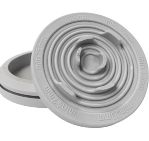  MBB0550X11 MBB0550X11 T-RGDM50 RAL 7035 sivi uvodnik 12-44mm UL94V-0 • Koristi se kao ulazna tačka u elektro orman; debljina zida ormana
može biti od 1 do 3,5 mm
• Svaki RGD ima nekoliko perforiranih otvora koji se mogu skinuti
kako bismo dobili otvor za kabal brzo i bez potrebe za korišćenjem
bilo kakvih alata
Materijal TPE, bez halogena
Način montaže M50
Širina artikla (mm) 50,2
Dužina (mm) 58
Visina  (mm) 12
Težina artikla (g) 13
Prečnik kabla (mm) 12mm - 44mm
Debljina ploče (mm) 1,5 mm - 3 mm
IP ocena IP54 