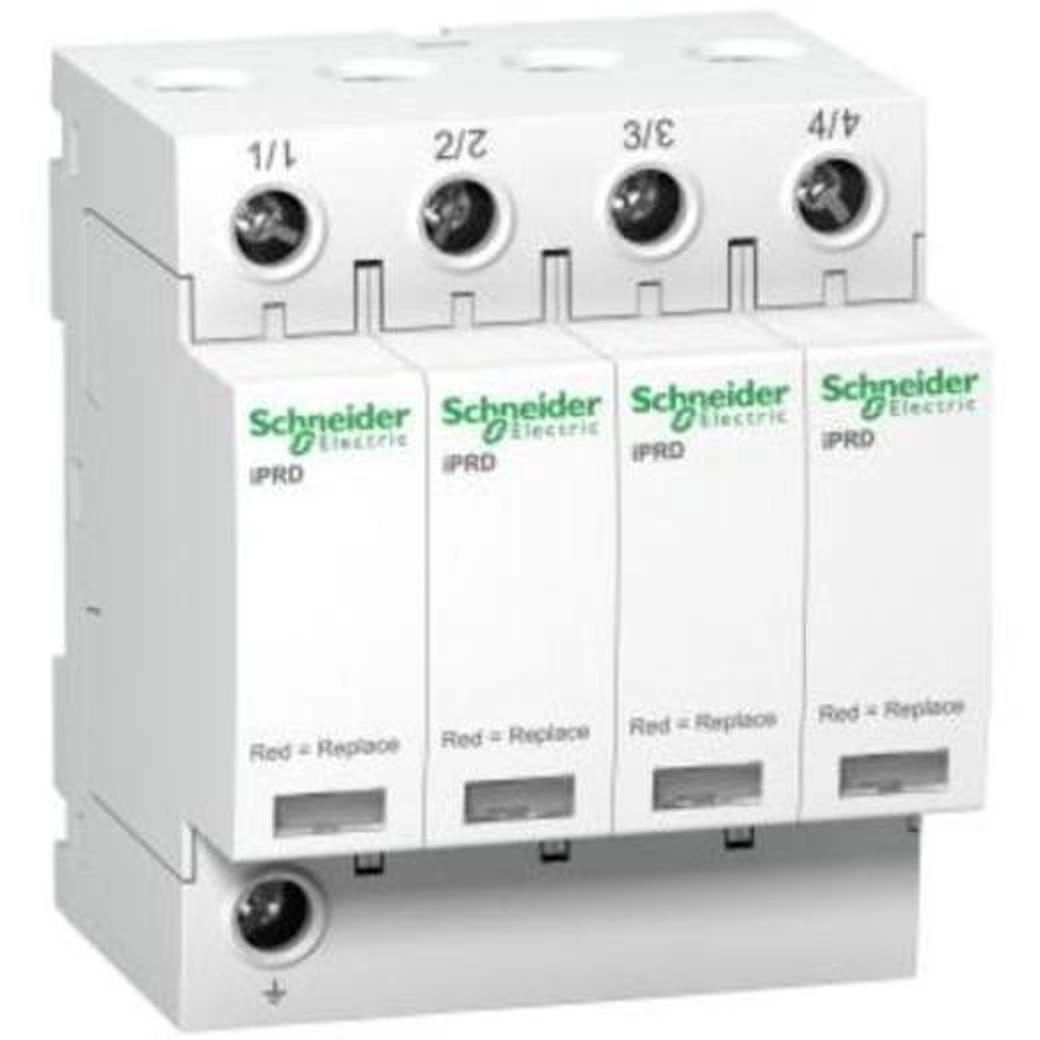  A9L20400 A9L20400 IPRD20 modularni odvodnik prenapona - 4P - 350V IPRD20modularni odvodnik prenapona, 4p, 350V. grupa proizvoda: Acti 9 - tip proizvoda ili komponente: izvlačivi odvodnik prenapona - primena uređaja: razvod električne energije - tip odvodnika prenapona: električna distributivna mreža. 