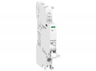  A9A26924 A9A26924 Acti 9 - pomoćni kontakt iOF - 1 C/O - AC/DC Acti9 iOF električni pomoćni kontakt je otvoren/zatvoren i kontakt indikacije kvara. Napravljen je za iC60, iC40, iCV40, iID, iID40, iDPN Vigi, iSW-NA, iC60 & iID dvostruki priključak. 2 kontakta 1 NO + 1NC mogu da prenesu signalne informacije od povezanog uređaja do Acti 9 Smartlink. Takođe obaveštava programabilni logički kontroler o električnom kvaru, aktiviranju pomoćnog okidača, položaju Otvoren ili Zatvoren. Kompatibilan je sa sabirničkom sabirnicom na izvodu. Daljinska indikacija položaja koji se aktivira u slučaju kvara povezanog uređaja. Ue nazivni radni napon je 24VAC do 415VAC ili 24VDC do 130VDC. Radna frekvencija je 50Hz ili 60Hz. Ie nazivna radna struja je 6A na 24VDC, 2A na 48VDC, 1.5A na 60VDC, 1A na 130VDC. Ie nazivna radna struja je 6A na 24VAC do 240VAC, 3A na 415VAC. Ui nazivni napon izolacije 400VAC. Å irina u 9mm modulima je 1. Boja proizvoda je bela (RAL 9003). Dimenzije su (Å ) 9mm x (V) 86mm x (D) 73mm. Masa proizvoda je 32g. Stepen zaštite je  