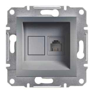  EPH4100162 EPH4100162 Asfora - telefonska utičnica RJ11, bez rama, čelik Tip proizvoda ili komponente	
Telefonska utičnica
Prezentacija uređaja	
Mehanizam sa montažnim ramom
Tip telefonske utičnice	
RJ11 (4 contacts)
Nijansa boje	
Boja čelika
Tip pakovanja	
Pakovanje u kesicama
Dopunske informacije
Montaža uređaja	
Ugradno
Povezivanje - priključci	
Vijčani priključci
Krutost kabla	
Fleksibilni
Kruti
Materijal	
ABS (acrylonitrile butadiene-styrene): central plate
Završna obrada	
Ofarban
Provodni materijal	
Bakar