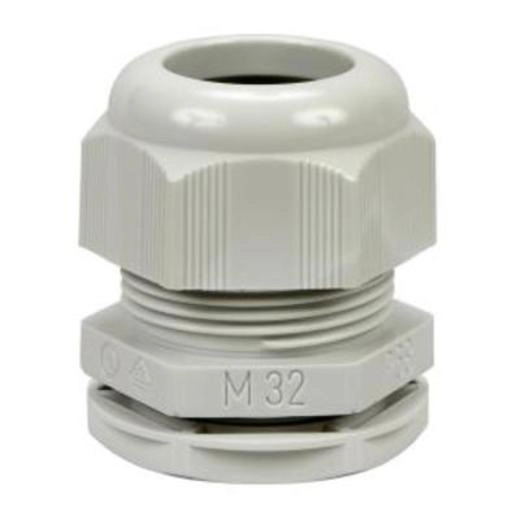  PKZ032 PKZ032 PratiKa - kablovska uvodnica - M32 Tip proizvoda ili komponente	
Kablovska uvodnica
Iso navoj	
M32
Dopunske informacije
Boja	
Grey (RAL 7035)
Okruženje
Ip stepen zaštite	
IP67 u skladu sa IEC 60529
Ik stepen zaštite	
IK09 conforming to EN 62262
Otpornost na vatru	
850 °C conforming to IEC 60695-2-11
Standardi	
IEC 60309-1
IEC 60309-2