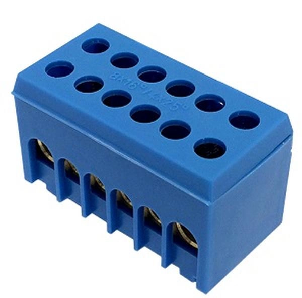  MAD2006N15 MAD2006N15 N6H-2 plavi 2p 6x16mm2 IP20 neutralni terminal Boja: plava
Materijal žice Cu
Poprečni presek min. (mm²) 2.5
Poprečni presek max. (mm²) 25
Ulazna žica min. (mm²) 1.5
Ulazna žica max. (mm²) 25
Izlazna žica min. (mm²) 1.5
Izlazna žica mak. (mm²) 25
Broj priključaka 12
Nazivna struja (A) 63 / 125
Nazivni napon (V) 500
Radna temperatura (°C) 85
Materijal Mesing, poliamid PA6
Način montaže na DIN šinu
Širina artikla (mm) 27
Dužina artikla (mm) 53
Visina  (mm) 38
Težina  (g) 88
Maks. struja kratkog spoja Icv=4,2 kA/1 s
Nazivni udarni napon (kV) 8
Otpor kratkog spoja (kA/1s) 4,2 kA/1s
Moment zatezanja (Nm) 2,5 Nm
IP ocena IP20
Sertifikacija EN 60998-1, EN 60998-2-1
Otpornost na plamen UL94 V2