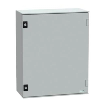  NSYPLM54G NSYPLM54G Orman za montažu na zid poliesterski IP66 V530xŠ430xD200mm Kratko ime uređaja	
PLM
Enclosure type	
Više namena
Category	
Kompaktni orman
Nominal height	
530 mm
Nominal width	
430 mm
Nominal depth	
200 mm
Montaža ormana	
Montaža na zid
Sastav uređaja	
1 body
1 door
2 lock
Tip vrata	
Ravna
Tip zaključavanja	
Zaključavanje 3 mm dvostruki prorez
Dopunske informacije
Broj zaključavanja	
2
Opis natpisne pločice	
Without mounting plate
Dostupnost za operacije	
Prednji deo
Odvojivi delovi	
Vrata sa šarkama
Materijal	
Polyester reinforced with fibreglass
Boja	
Grey (RAL 7035) 