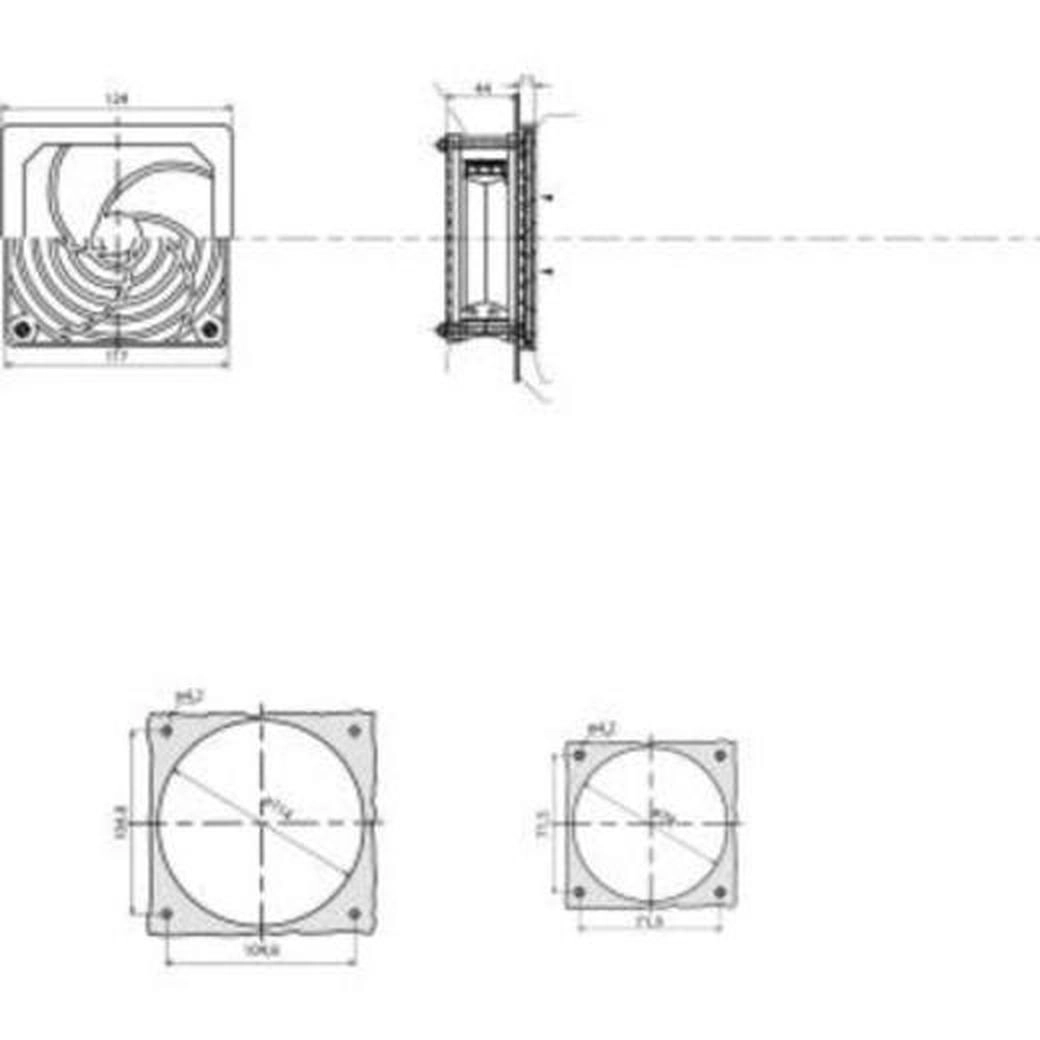  NSYCVF35M230 NSYCVF35M230 Motorni ventilator 35 m3/h 230V Tip proizvoda ili komponente	
Motor ventilatora
Flow rate	
Slobodan protok: 35 m3/h pri 50 Hz
Naponski ulaz	
230 V 50/60 Hz
Dopunske informacije
Absorbed power	
16 W 50 Hz
14 W 60 Hz
Noise level < at	
32 dB
Visina	
80 mm external:
Širina	
80 mm spoljašnja:
Dubina	
25 mm spoljašnja:
Dimenzije izreza	
Ø 78 mm
Sastav uređaja	
1 axial motor 