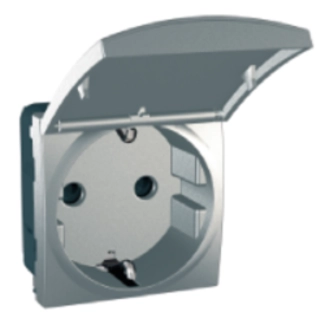  MGU3.037.30TA MGU3.037.30TA priključnica šuko sa poklopcem Unica Top/Class, 1 utičnica sa poklopcem-2p+E, zaštita, šuko, 2m, aluminijum. primena uređaja: napajanje - tip proizvoda ili komponente: utičnica - ime dekorativnog elementa: Unica Top - Unica Class - prezentacija uređaja: mehanizam - standard utičnice: nemački - opis standarda utičnice: uzemljenje sa strane.