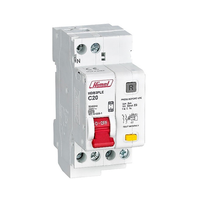  HDB3PLEC16 Autom. osigurač+diferen. zaštita 4.5kA 1P+N C 16A 30mA Himel  