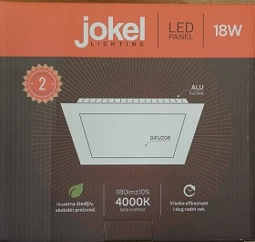 AL585-18W-4000K AL585-18W-4000K AL585 LED panel 18W ugradni 225x225x18/210x210mm 100-240V 4000K JOKEL  