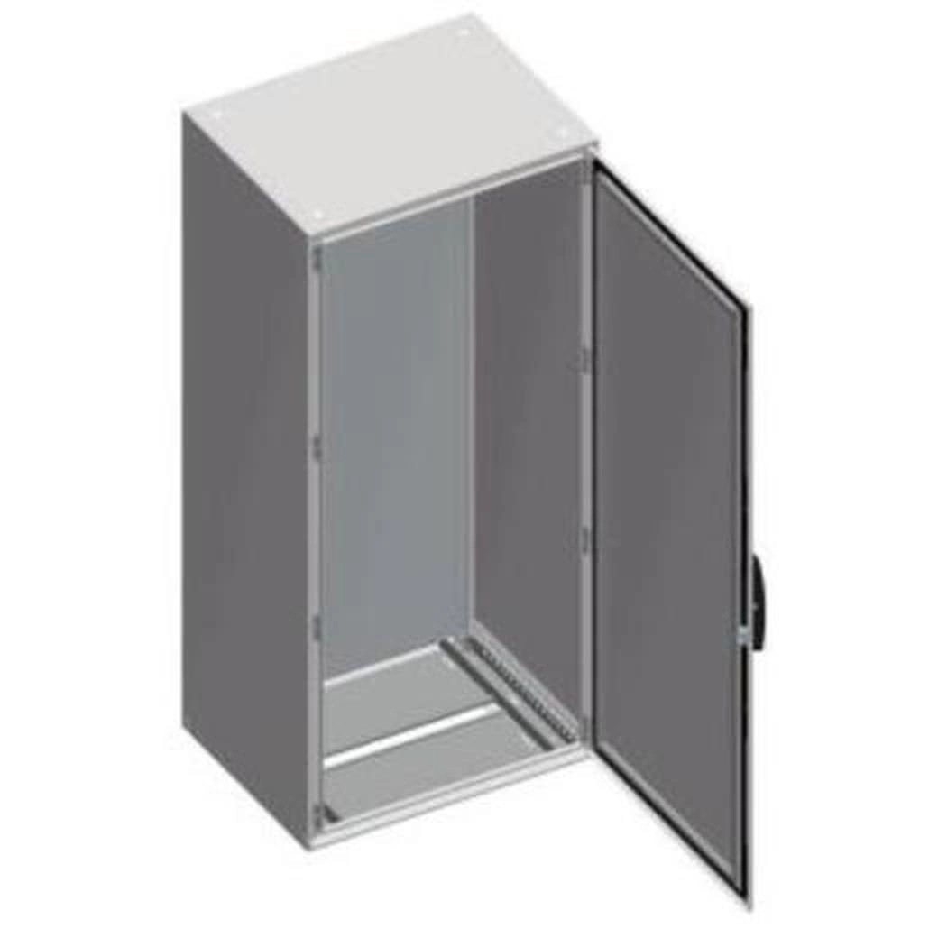  NSYSM20860P NSYSM20860P Spacial SM kompaktni orman sa montažnom pločom - 2000x800x600 mm Tip proizvoda ili komponente	
Kompaktni orman
Primena	
Više namena
Tip dodatnog instalacionog pribora	
Slobodnostojeći
Sastav uređaja	
1 body
1 cable gland plate
1 sistem za zabravljivanje sa ručicom: vrata
4 držač montažne ploče
1 mounting plate
1 vrata
Odvojivi delovi	
Vrata sa zavrtnjima bez matice šarku
Montažna ploča sa zavrtnjima bez matice nosač montažne ploče
Nosač montažne ploče sa zavrtnjima bez matice
Nazivna visina ormana	
2000 mm
Nazivna širina ormana	
800 mm
Nazivna dubina ormana	
600 mm
Dopunske informacije
Broj vrata	
Prednji deo: 1 vrata
Otvaranje vrata	
Reversible (120 °)
Tip vrata	
Ravna
Tip zaključavanja	
Zaključavanje u 4 tačke, ručica sa umetkom 5 mm dvostruki prorez
Tip kućišta	
Kućište iz jednog dela sa zavarenim zadnjim panelom
Prednji deo formira čvrst ram sa zavarenim uglovima
Opis montažne ploče	
Ravna
Tip uvodne ploče	
Standardna 