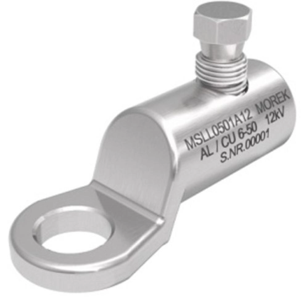 MSLL0501A12 MSLL0501A12 MSLL50 Al/Cu 6-50mm² 12kV papučica sa jednim aluminijumskim kidajućim zavrtnjem M12