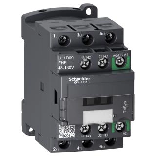  lC1D25EHE lC1D25EHE KONTAKTOR TeSys_D 3P 25A 48-130V AC/DC TeSys D kontaktor 3p 25A AC-3 do 440V kalem 48-130V AC/DC. grupa proizvoda: TeSys - ime proizvoda: TeSys D Green - tip proizvoda ili komponente: kontaktor - primena kontaktora: rezistivno opterećenje, upravljanje motorom - raspored kontakata: 3 NO - [Ie] nazivna radna struja: 40 A (<= 60 Â°C) pri <= 440 V AC-1 za kolo napajanja, 25 A (<= 60 Â°C) pri <= 440 V AC-3 za kolo napajanja - snaga motora kW: 11 kW pri 440 V AC 50 Hz AC-3, 15 kW pri 660...690 V AC 50 Hz AC-3, 11 kW pri 415 V AC 50 Hz AC-3, 11 kW pri 380...400 V AC 50 Hz AC-3, 15 kW pri 500 V AC 50 Hz AC-3, 5.5 kW pri 220...230 V AC 50 Hz AC-3 - snaga motora hp: 15 hp pri 460/480 V AC 60 Hz za trofazne motori, 2 hp pri 115 V AC 60 Hz za monofazne motori, 7.5 hp pri 200/208 V AC 60 Hz za trofazne motori, 7.5 hp pri 230/240 V AC 60 Hz za trofazne motori, 20 hp pri 575/600 V AC 60 Hz za trofazne motori, 3 hp pri 230/240 V AC 60 Hz za monofazne motori - napon upravljačkog kola: 48...130 V AC 50/60 Hz, 48...130 V DC - tip kalema: AC 