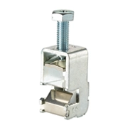  MAE0705H15 MAE0705H15 Bimetalna stezaljka za šinu 5mm 7050H 1670mm2 Bimetalna stezaljka za sabirnicu MAE-H je namenjena za
montažu na bakarnu ili aluminijumsku sabirnicu debljine 5 ili
10 mm, omogućavajući povezivanje bakarnih ili aluminijumskih
provodnika do 185 mm².
Stezaljke imaju bimetalnu ploču između sabirnice i kabla. Stoga su
prilagođene za povezivanje aluminijumskog kabla na bakarnu ili
bakarnog kabla na aluminijumsku sabirnicu bez dodatne potrebe
za kalajem presvučenom sabirnicom.
Telo i zavrtanj stezaljke su napravljeni od čelika (klasa 11) i