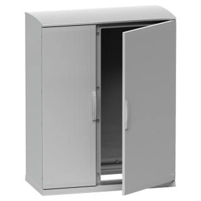  NSYPLAZT15104G NSYPLAZT15104G Slobodnost. orman -poliest. PLAZT sa otvorenim podnožjem+krov 1500x1000x420 IP44 Tip proizvoda ili komponente	
Pogodan orman
Version	
PLAZT
Nominal height	
1500 mm
Nominal width	
1000 mm
Nominal depth	
420 mm
Montaža ormana	
Slobodnostojeći
Sastav uređaja	
1 gornji deo
1 deo dna ormana
2 bočni deo
2 vrata
2 zadnji panel
1 krov
1 postolje
Dopunske informacije
Tip kućišta	
Otvoreni gornji i donji deo - delovi za sastavljanje sa bočnim stranama
Tip vrata	
Ravna prednji deo
Broj vrata	
2 vrata
Otvaranje vrata	
Nadesno i nalevo (180 °)
Tip brave	
Zaključavanje u 4 tačke, ručica sa umetkom 5 mm dvostruki prorez
Dostupnost za operacije	
Dno
Vrh
Prednji deo
Zadnji deo
Odvojivi delovi	
Vrata sa šarkama
Zadnji panel sa elementom za fiksiranje
Krov sa elementom za fiksiranje
Materijal	
Poliester ojačan staklenim vlaknima
Boja	
Grey (RAL 7035)