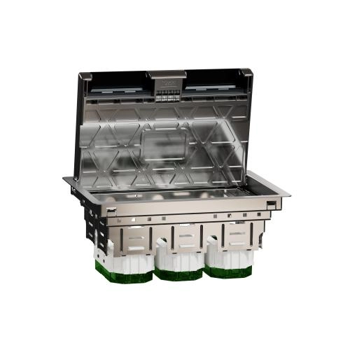  INS52123 INS52123 Unica system+, Podna kutija L, metalna, IP24, 6 modula Grupa proizvoda
Unica
product type
Podna kutija
Primena uređaja
Razvod energetskih utičnica
Kablovski instalacioni sistem
Floor outlet box
Tip poda
Dupli pod
Pod sa šupljinama
Hollow core floor
Oblik podne kutije
Pravougaona
colour
Siva 